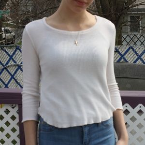 F21 Dainty White Long Sleeve